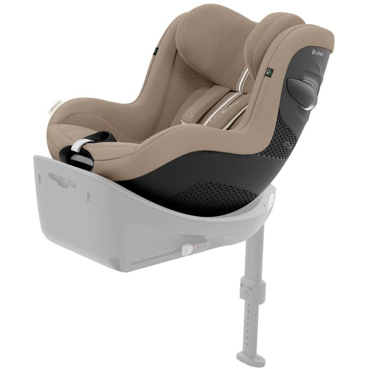 Детско столче за кола Cybex Sirona G i-Size, въртящо се на 360, бежово, 61-105 см, 0-19 кг, с isofix база