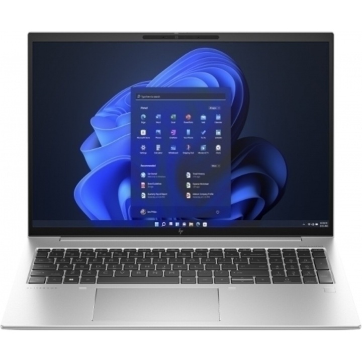 HP EliteBook 860 G10 Laptop, 16" 2,8K, Intel® Core™ i7 1355U 5 GHz-ig, 16 GB RAM DDR5 5200MHz, 512 GB SSD, Intel Iris Xᵉ Graphics, Bang & Olufsen, Nemzetközi billentyűzet, Windows 11 Pro, ezüst