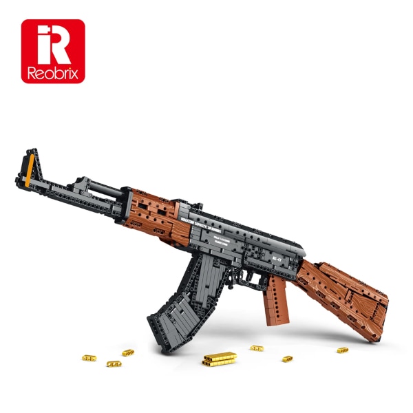 AK47セット Set de constructie Reobrix AK47, 1366 piese, 56x32x7cm, original