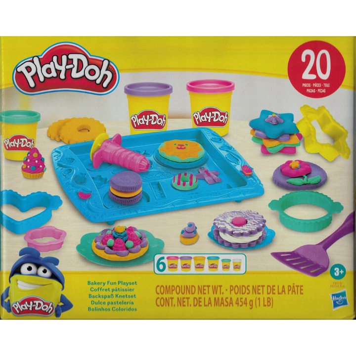 Комплект Play-Doh Cardsplitter, 6 тръби, 20 аксесоара, многоцветен, за деца от 3 години