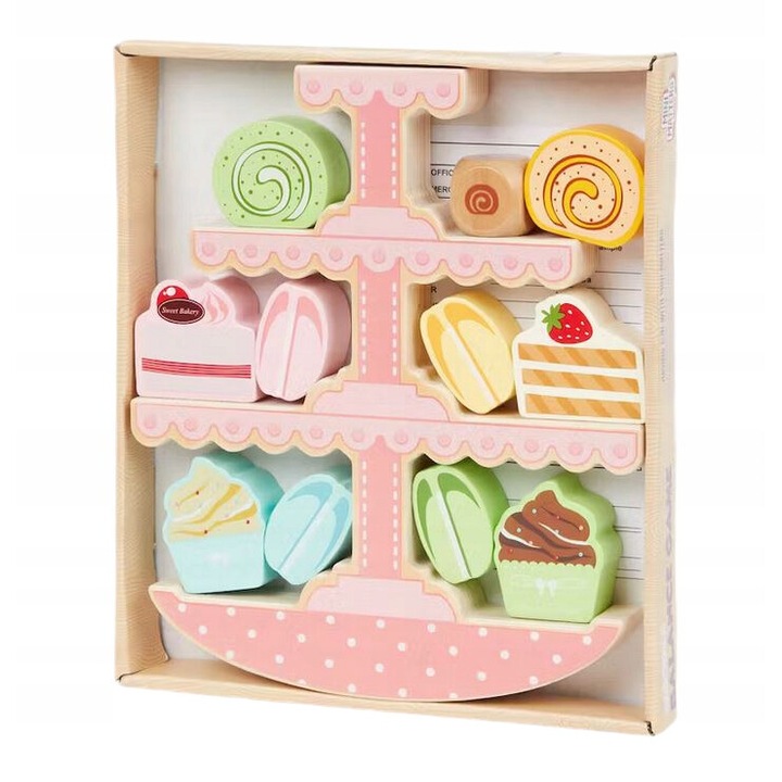 Joc educativ, CARDSPLITTER, joc de echilibru, 14 elemente, roz, pentru copii 3+