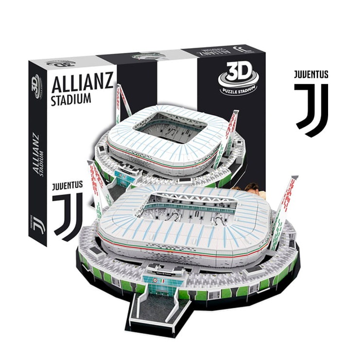 3D пъзел Allianz Juventus football stadium, Habarri, 67 елемента, 29x29x11 см