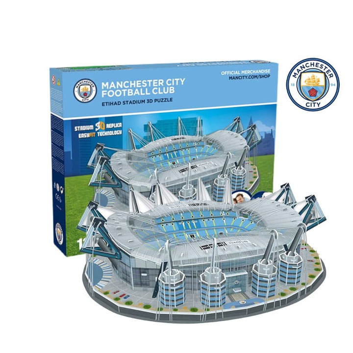 Stadion de fotbal ETIHAD - Manchester City FC - Puzzle 3D 132 piese - model club