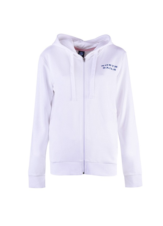 Hanorac dama North Sails, gluga reglabila, doua buzunare, bumbac, alb, 2XS INTL