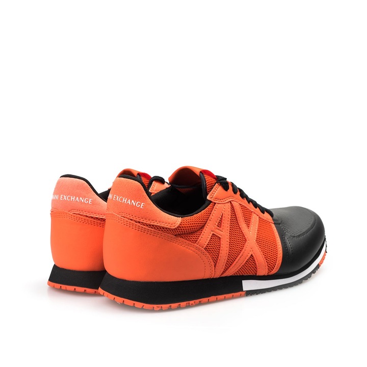 Tenisi barbati, Armani Exchange, piele ecologica, negru, cu logo, 39.5 EU