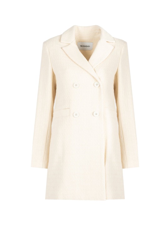 Palton dama GPP23192CP, Silvian Heach, Textil, Crem, 36 EU