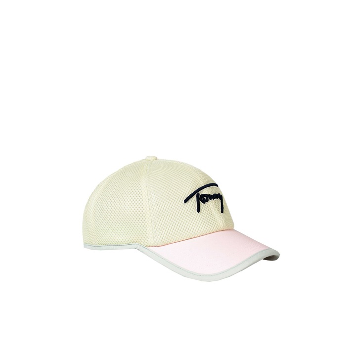 Sapca dama Tommy Jeans, logo brodat, alb, ONE SIZE