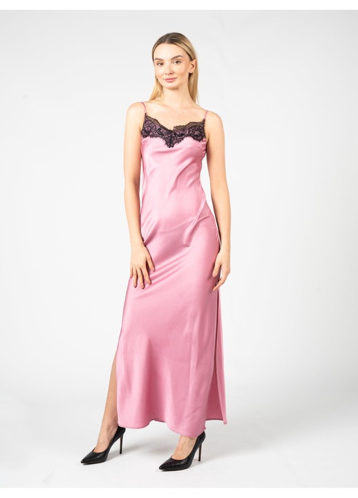 Rochie lunga Pinko Arneis, 101411 A0VB, Poliester, Roz, 34 EU