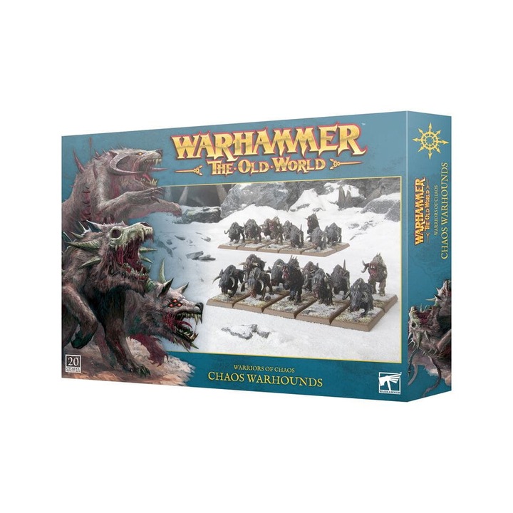 Warhammer The Old World Chaos Warhounds játék kiegészítő játékok Workshop 100 Piece Grey
