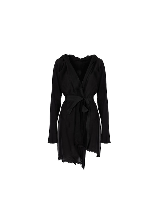 Cardigan dama 4B LW581, La Haine Inside Us, Bumbac, Negru, S INTL