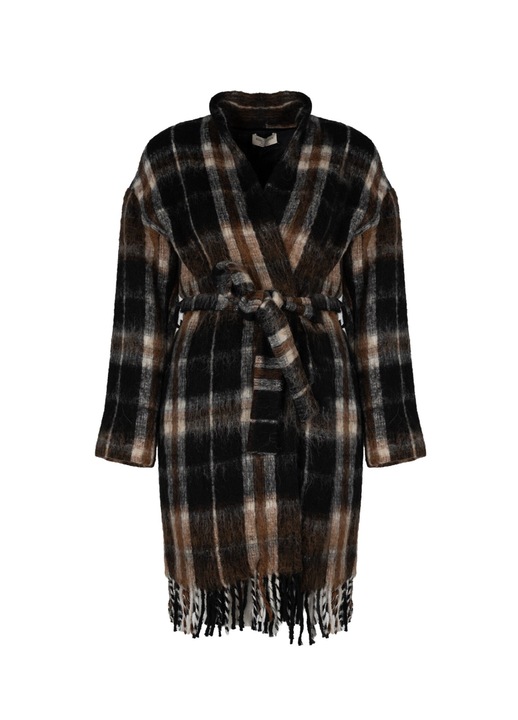 Cardigan dama YF0002 T5010, Liu Jo, Acril/Poliester, Negru/Maro, 36 EU