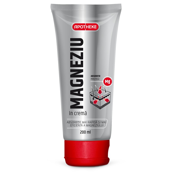 Crema cu Magneziu BotanicHELP 200ml, pentru relaxare, absorbtie rapida, 200ml
