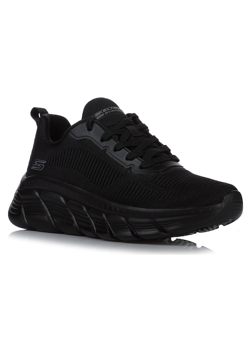 Skechers, Pantofi sport wedge de plasa Flex - Flying, Negru
