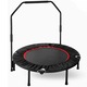 Trambulina fitness, Otel, Negru/Rosu, 150 kg
