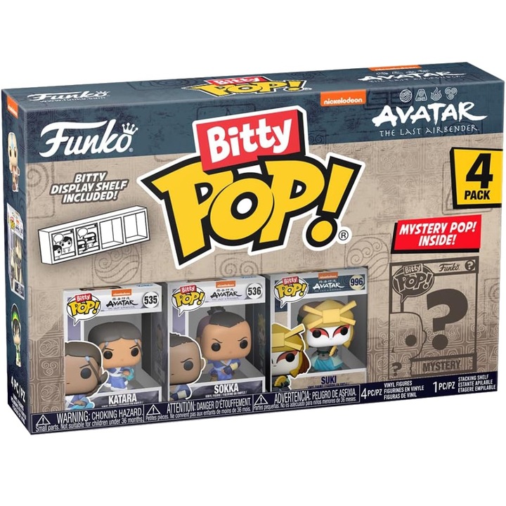 Комплект от 4 мини Фигурки Funko Bitty Pop, Avatar TLA, Katara, 2, 3 cm, Многоцветен