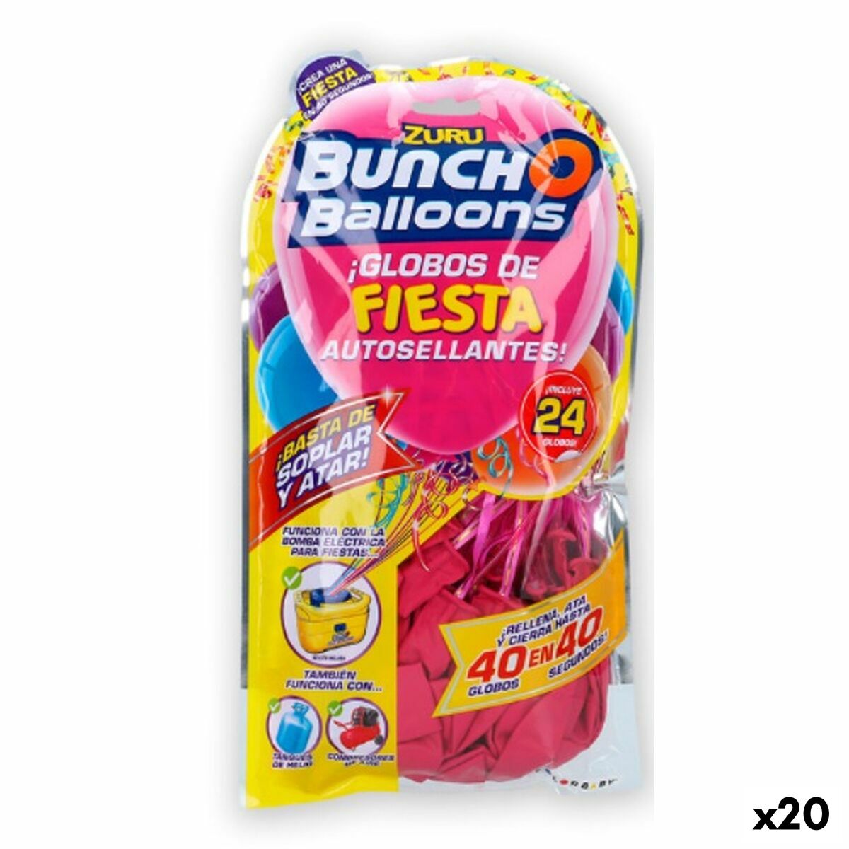 Baloane Zuru Bunch-o-Balloons set 24 bucati, designuri asortate
