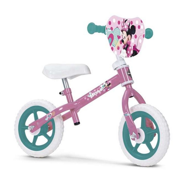 Bicicleta pentru copii Minnie Mouse 10" fara pedale, 2 ani+