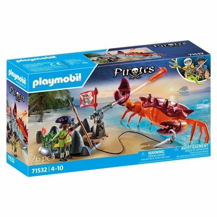 Gyermek játszószett Playmobil Pirates 71532, 26 részes, tarka, beltéri használatra, 1 játékos