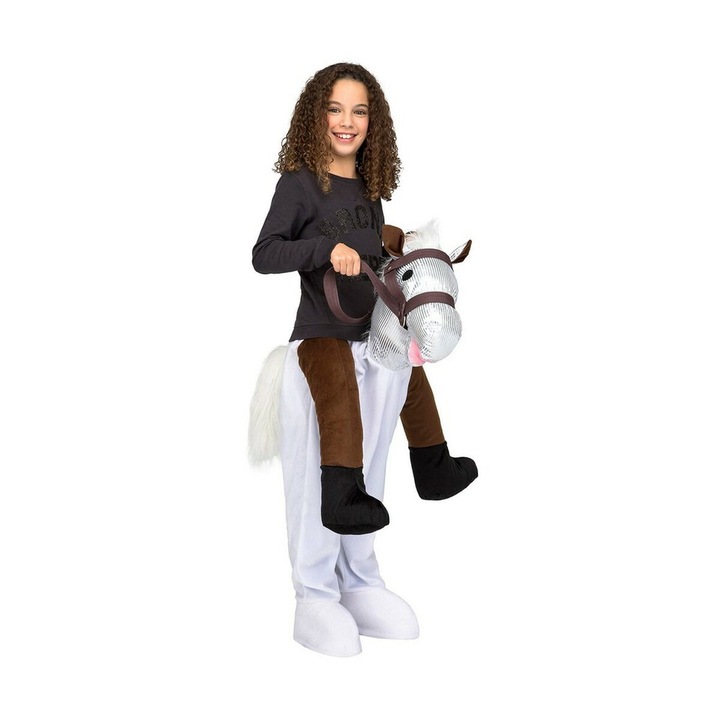 Costum deghizare pentru copii, My Other Me Cal Alb, Marime unica, +10 ani, poliester