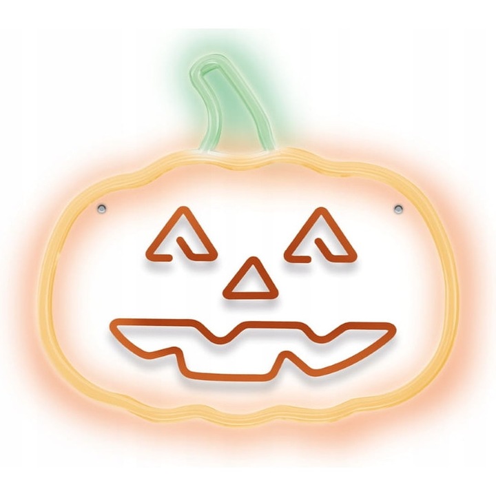 Lampa neon LED Forever Light, portocaliu/verde, 31.5x34cm, alimentare USB, cu functie de dimming