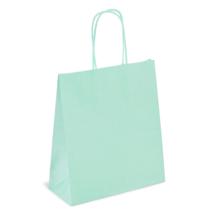 Sacosa Cadou, Model Kraft, Verde Menta, Dimensiuni 26x11x35cm
