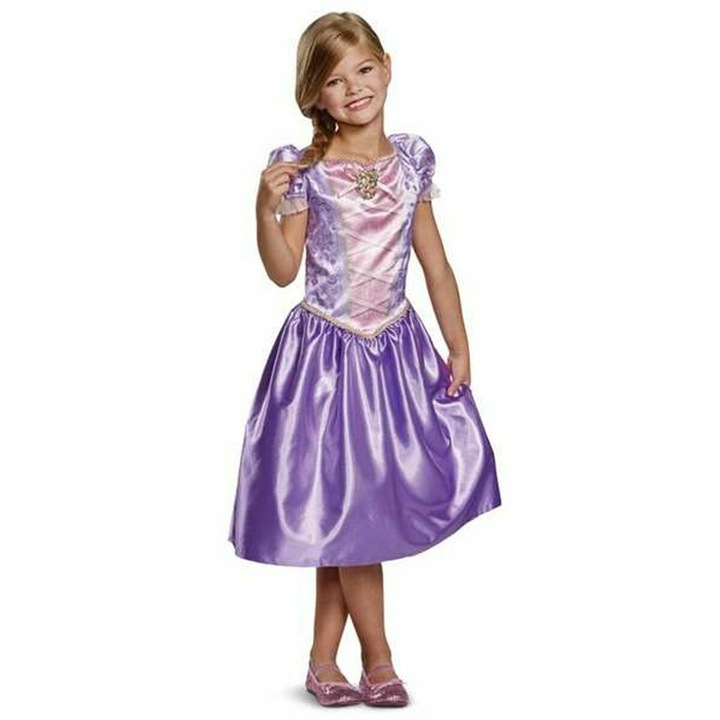 Costum Deghizare pentru Copii Disney Princess, Rapunzel, mov, 7-8 ani