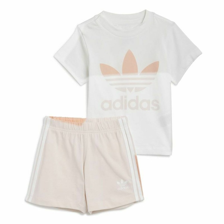 Set Sport pentru Copii adidas Trifolio 100% bumbac, Alb