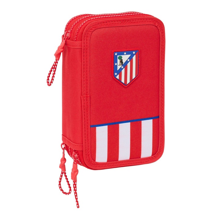 Троен несесер Atletico Madrid, червен, 36 броя, 12.5x19.5x5.5cм