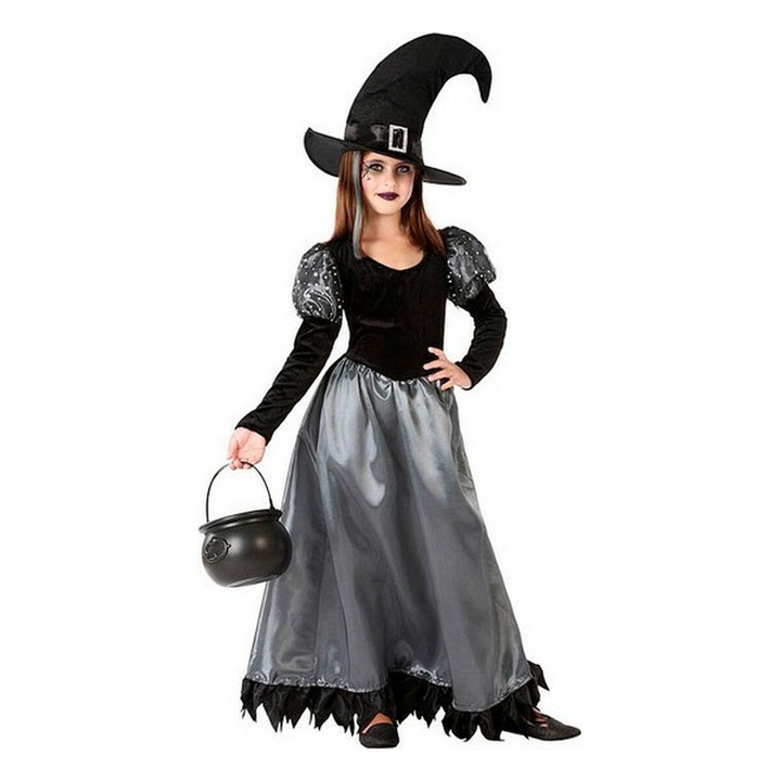 Costum Deghizare pentru Copii BigBuy Carnival, gri/negru, include palarie, 10-12 ani