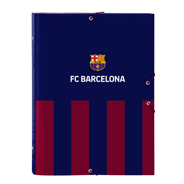 Dosar tip clasor F.C. Barcelona, castaniu bleumarin, A4, 26x33.5x4cm