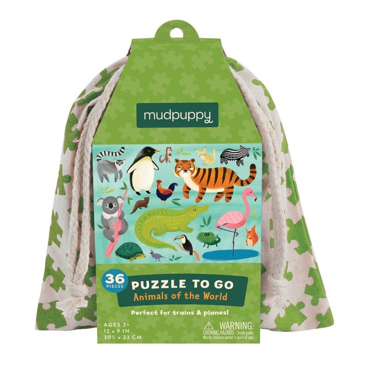 Puzzle Animale To Go, BigBuy, dreptunghiular, bumbac/carton, 30,5cm