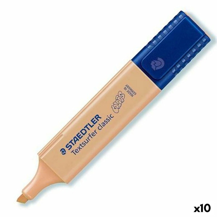 Флуоресцентен маркер Staedtler Textsurfer Classic, 10 броя, пясък, 1-5 мм