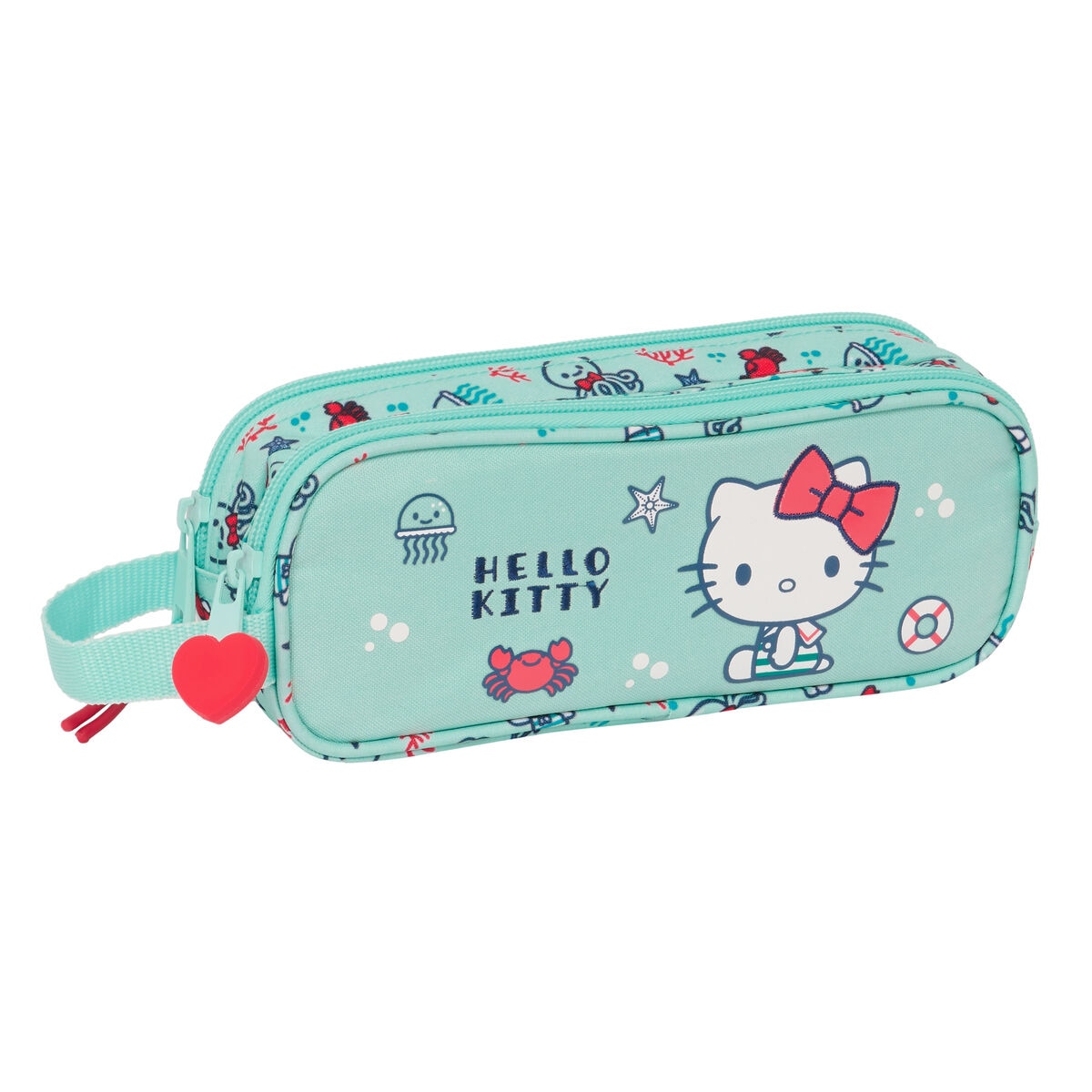 Penar dublu Hello Kitty Sea lovers, turcoaz, 21x8x6cm - eMAG.ro
