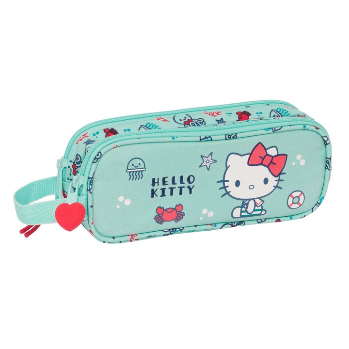 Penar dublu Hello Kitty Sea lovers, turcoaz, 21x8x6cm