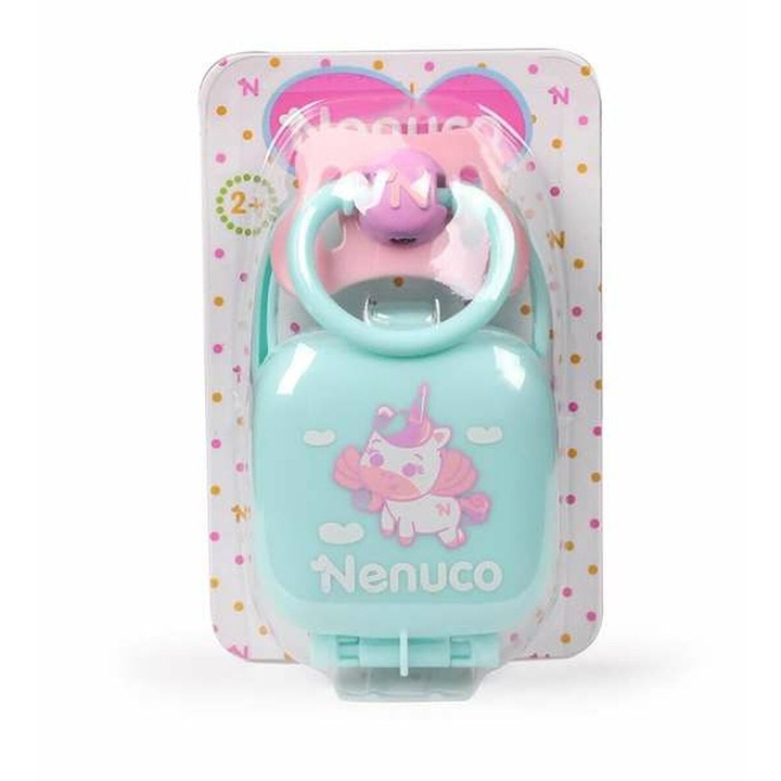 Залъгалка Nenuco Toy, синьо-розова, пластмасова, за деца над 1г