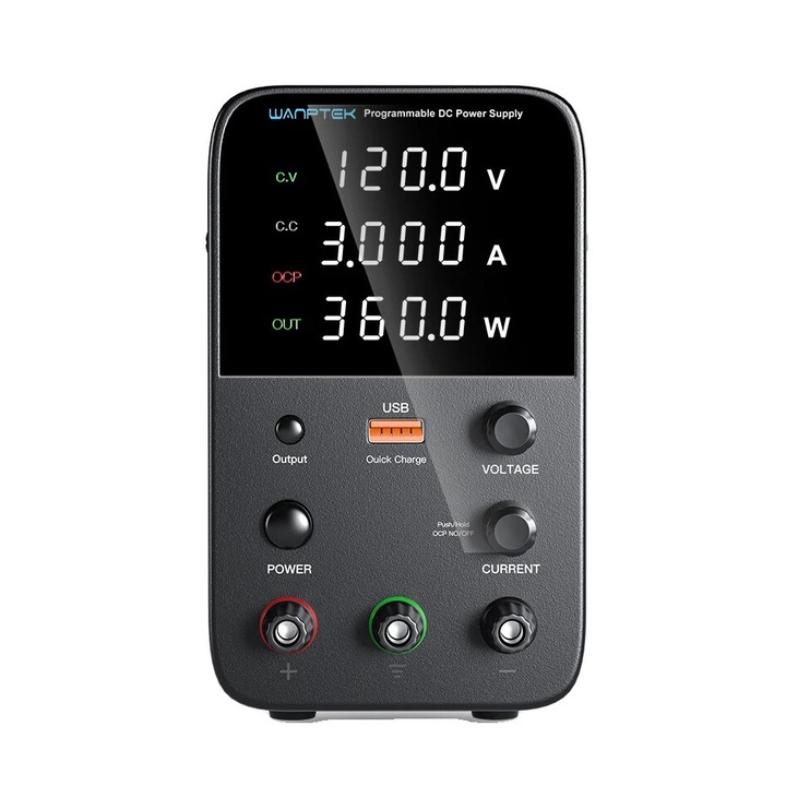Захранване DC, Wanptek, изходно напрежение 30V/60V/120V, регулируем ток до 10A,