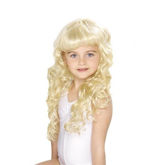 Peruca deluxe blonda par ondulat copil