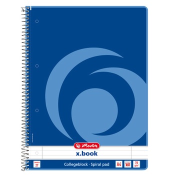 Caiet Herlitz XBook, A4, dictando, spirala, 160 file Caiet Herlitz XBook, A4, dictando, spirala, 160 file