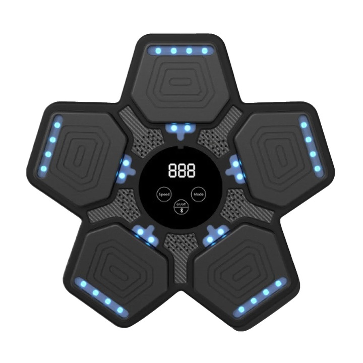 Okos boxzsák érzékelőkkel, Bluetooth, fekete, 35,3x33,8x4 cm
