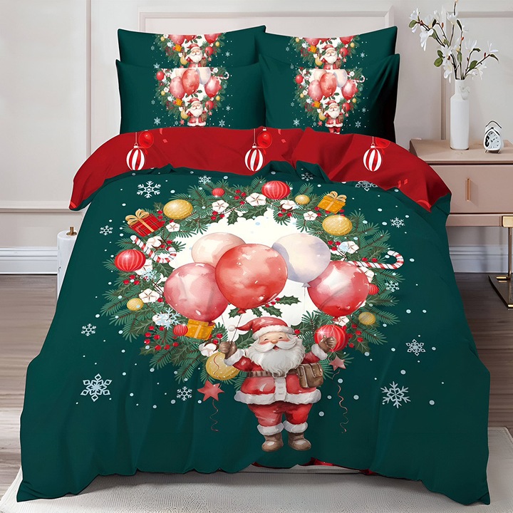 Hálószobagarnitúra EmonaMall S17118, 6 részes, Kétoldalas, 4 huzat, Többszínű