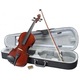 Vioara clasica din lemn IdeallStore®, marime 1/2, maro, toc inclus