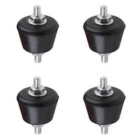 Set 4 tampoane anti-vibratie pentru unitate exterioara aer conditionat, Axroad Mall, Rezistent la socuri si la uzura, Anti-alunecare, Usor de instalat, Cauciuc, Negru