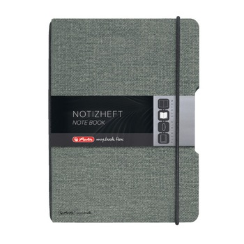 Caiet Herlitz MyBook Flex, A4, 40 file, cu elastic, matematica, coperta din panza, gri/negru Caiet Herlitz MyBook Flex, A4, 40 file, cu elastic, matematica, coperta din panza, gri/negru