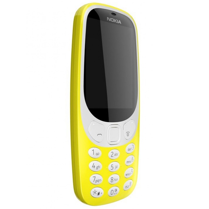 Мобилен телефон Nokia 3310 (2017), Dual SIM, Yellow