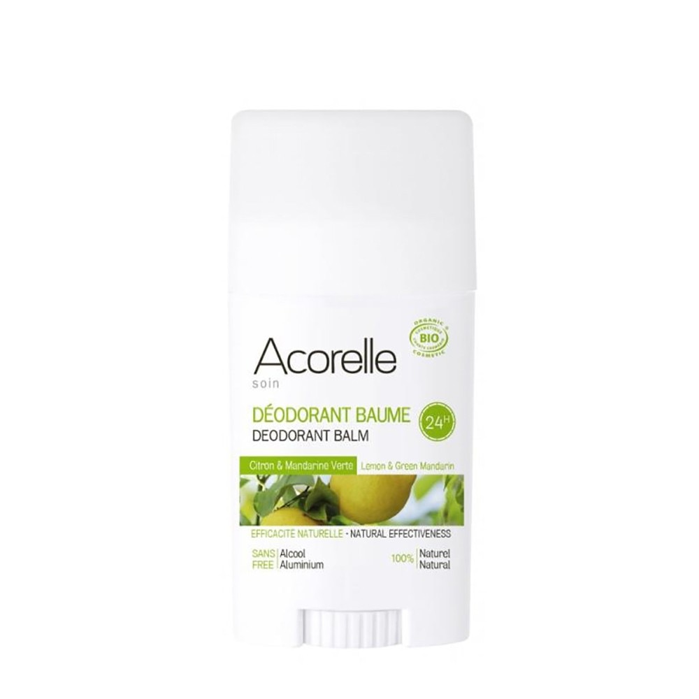 Deodorant bio eficacitate maxima - lamaie si mandarine verzi, 40g, Acorelle