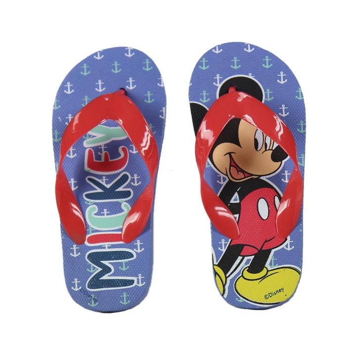 Slapi Disney, Mickey Mouse, Albastru, Albastru