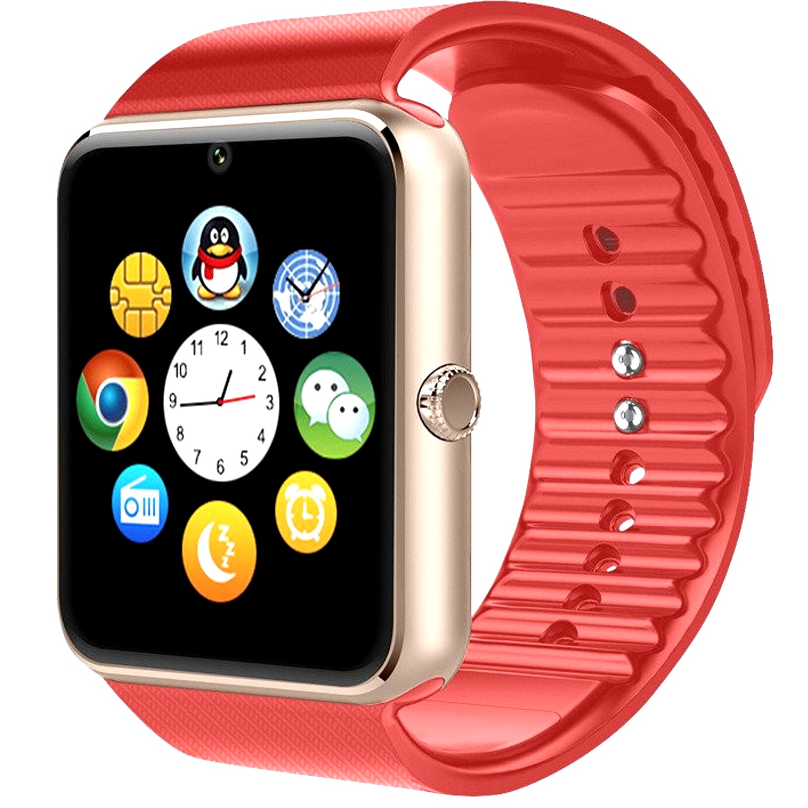 Ceas Smartwatch cu Telefon Ideal Grand-08S 2018 , Bratara Premium din Silicon , Camera 1,3 Mpx, Apelare Bluetooth , LCD Capacitiv 1.54