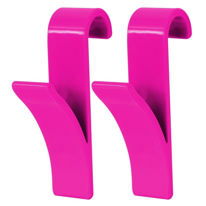 Set 2 carlige pentru prosoape, fuchsia