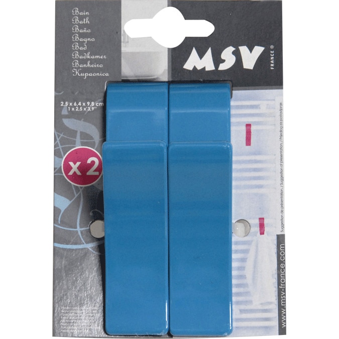 Set 2 carlige pentru prosoape, albastre