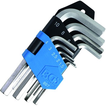 Set 9 chei imbus tip L BGS Germany, 1.5 - 10 mm Set 9 chei imbus tip L BGS Germany, 1.5 - 10 mm